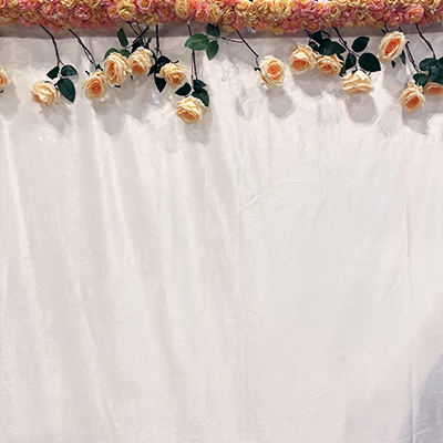 photo booth rental backdrop floral